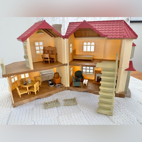 Calico Critters Other - Vintage Sylvanian Families Calico Critters Red Roof House